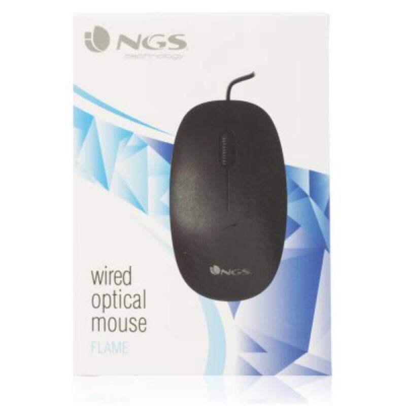 Mouse Ottico Mouse Ottico NGS FLAME 1000 dpi Nero