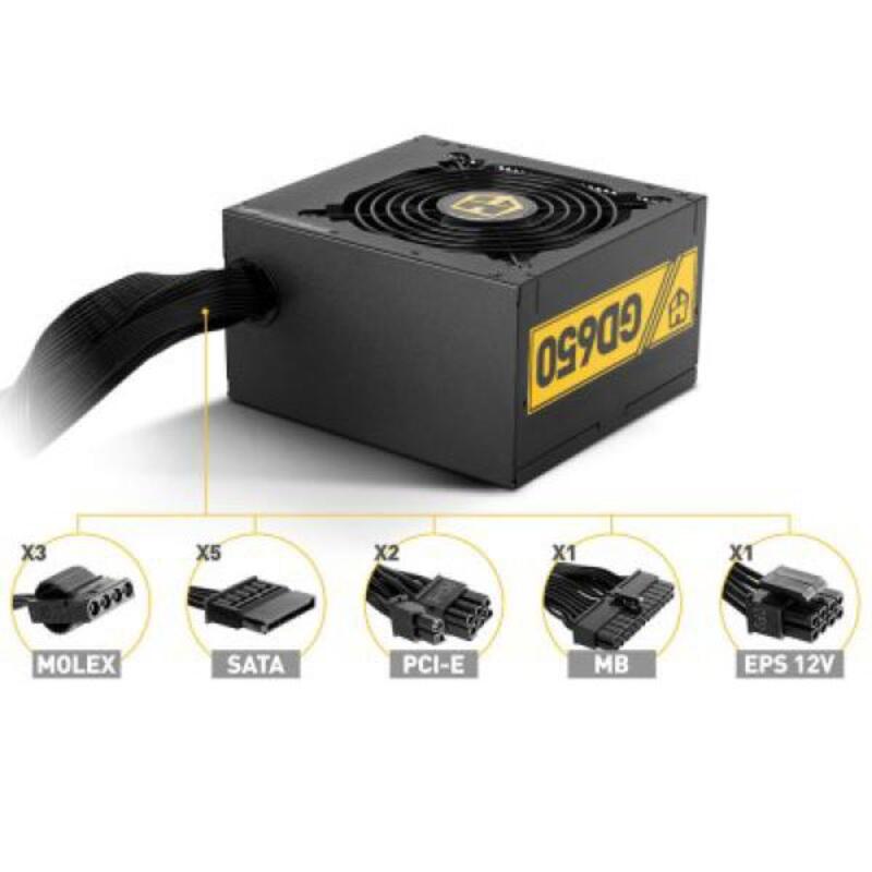 NOX HUMMER GD650 80 Plus Gold 650 W 650W Source d'alimentation