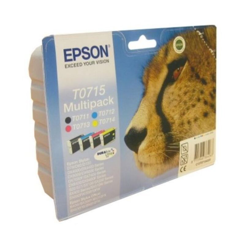 Original Ink Patrone Epson Multipack T0715 Gelb schwarzer Ciano Magenta