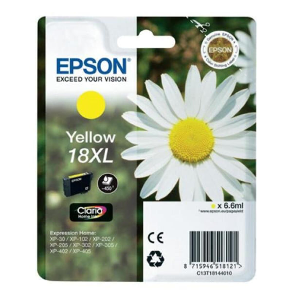 Cartouche d'encre d'origine EPSON Expresion Home 18xl Jaune