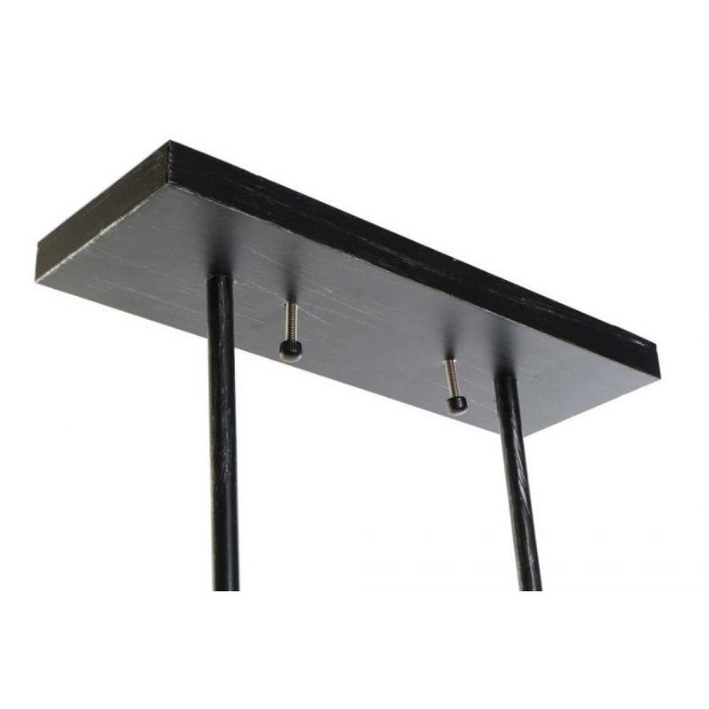 Lampadario DKD Home Decor Vetro Nero Marrone Alluminio (50 x 8 x 21 cm) - zannishop