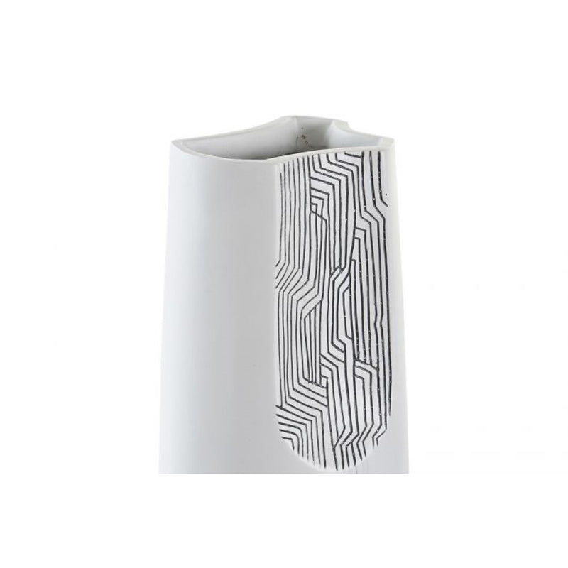 DKD Home Decor Vase White Abstract Resin (19 x 19 x 60 cm)