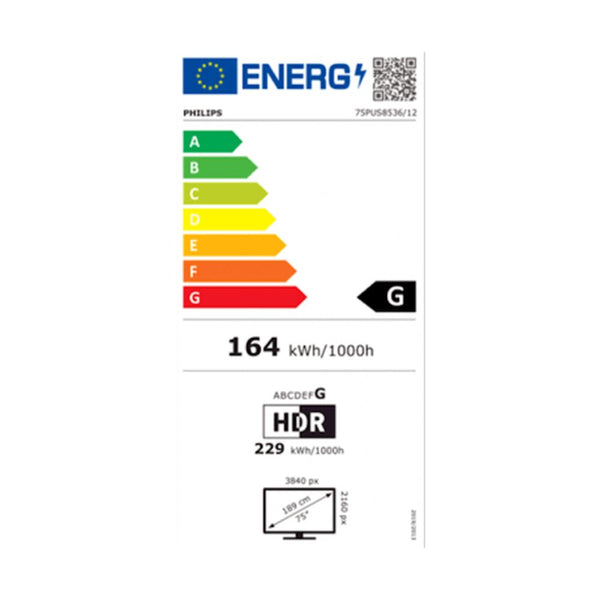 Smart TV Philips 75PUS8536 / 12 75 "4K Ultra HD LED WiFi Android TV Silver