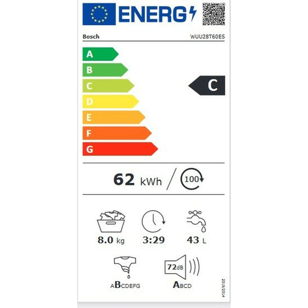 Lavatrice BOSCH WUU28T60ES 8 kg 1400 rpm