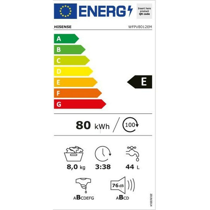 Lavatrice Hisense WFPV8012EM 8 kg 1200 rpm