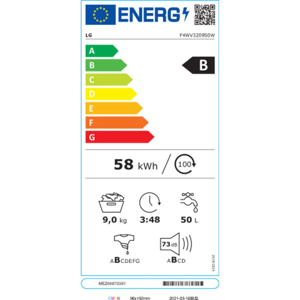Waschmaschine LG F4WV3209S0W 9 kg 1400 rpm