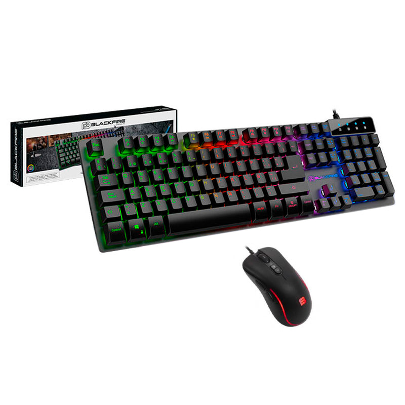 Teclado y Ratón Gaming Blackfire BFX-250 LED Negro