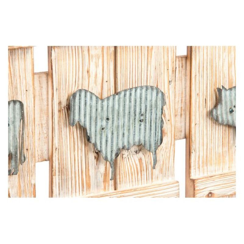 Appendiabiti da parete DKD Home Decor animali Legno Metallo (68 x 33 x 8 cm)