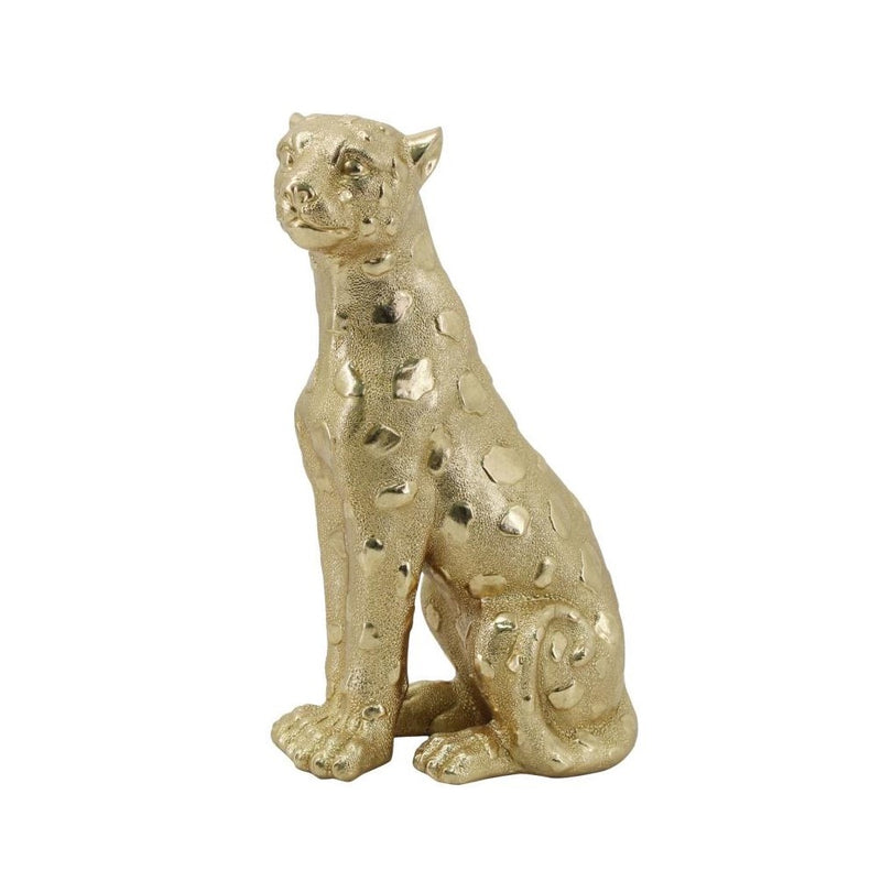 Statua Decorativa DKD Home Decor Dorato Leopardo Resina (20 x 12 x 29.5 cm) - zannishop