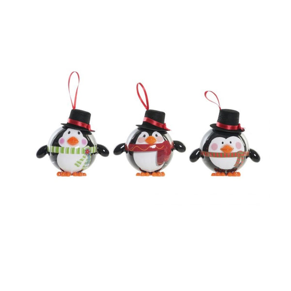 Décorations de Noël Set DKD Home Decor Pingin PVC (11 x 8 x 15 cm) (3 pc)