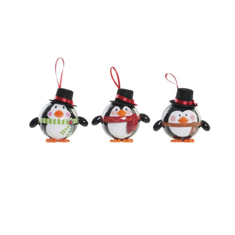 Set di Addobbi di Natale DKD Home Decor Pinguino PVC (11 x 8 x 15 cm) (3 pcs)