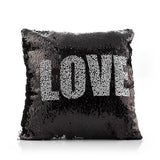 Cuscino Love Nero Argento (40 x 40 x 8 cm) (Ricondizionati A+) - zannishop