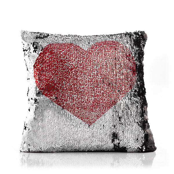 Cuscino Love Nero Argento (40 x 40 x 8 cm) (Ricondizionati A+) - zannishop