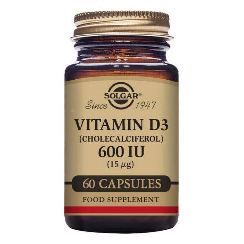 Vitamine D3 (cholécalciférol) Solgar 600 UI (60 capsules)