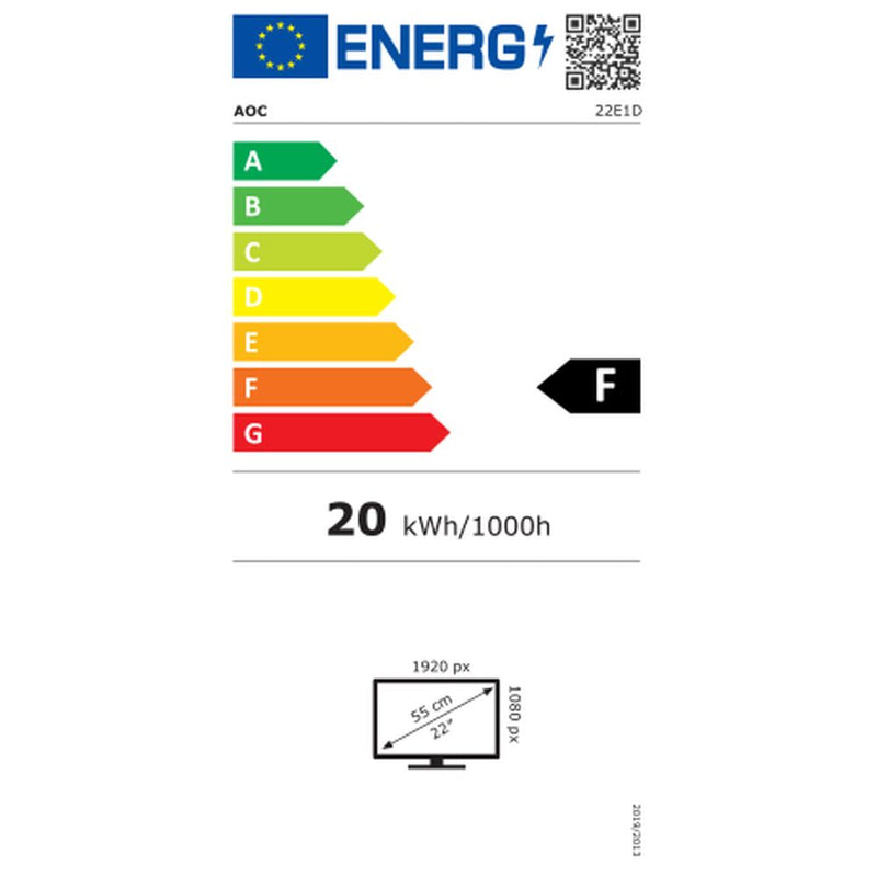 Monitor AOC 22E1D FULL HD 21.5"