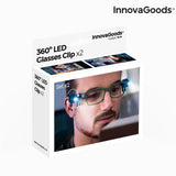 Clip LED per Occhiali 360° InnovaGoods (Pacco da 2)