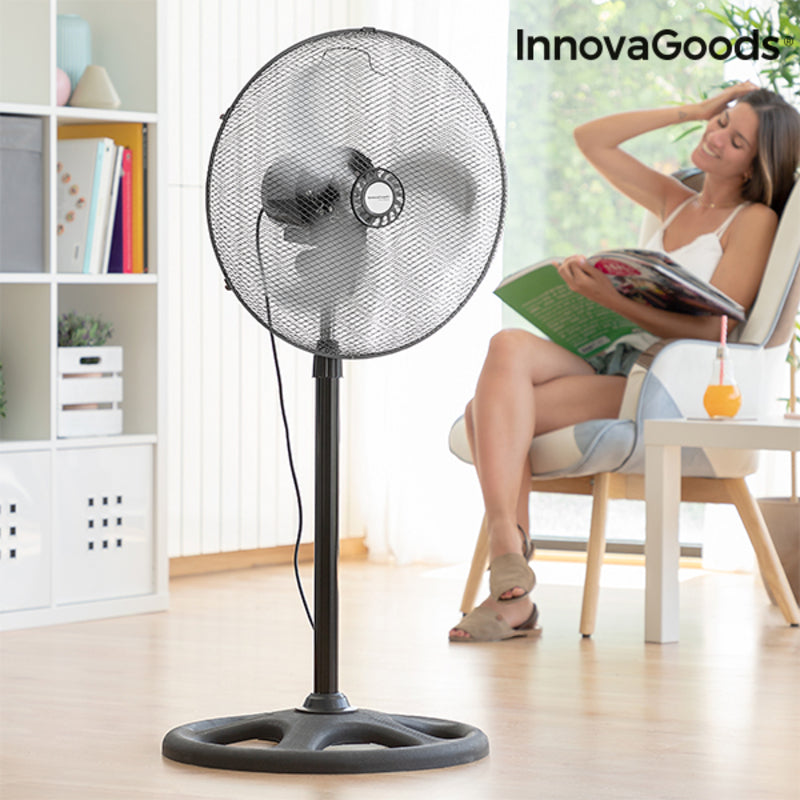 Industrial Ground Fan Innovagoods Ø 45 cm 75W Schwarz