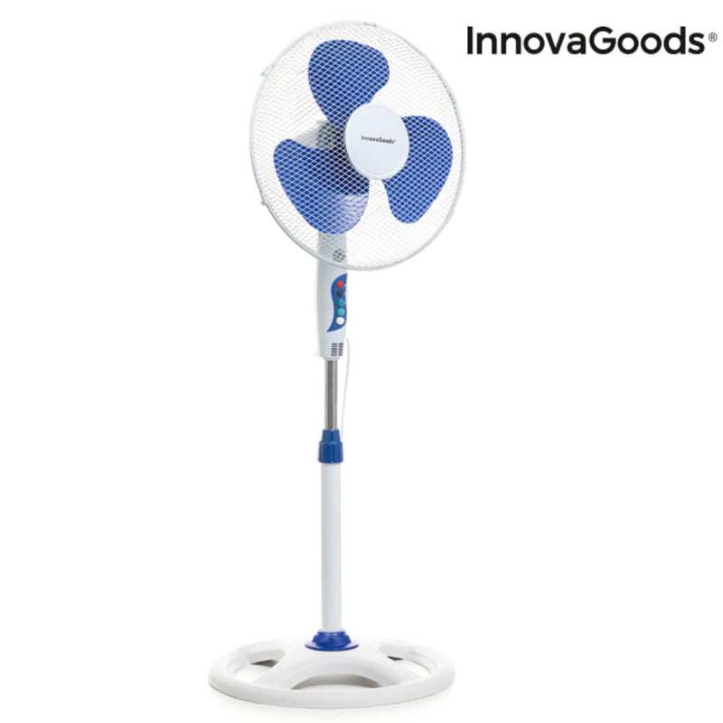 Ventilatore da Terra InnovaGoods Ø 40 cm 50W Bianco Blu