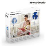 Ventilatore da Terra InnovaGoods Ø 40 cm 50W Bianco Blu