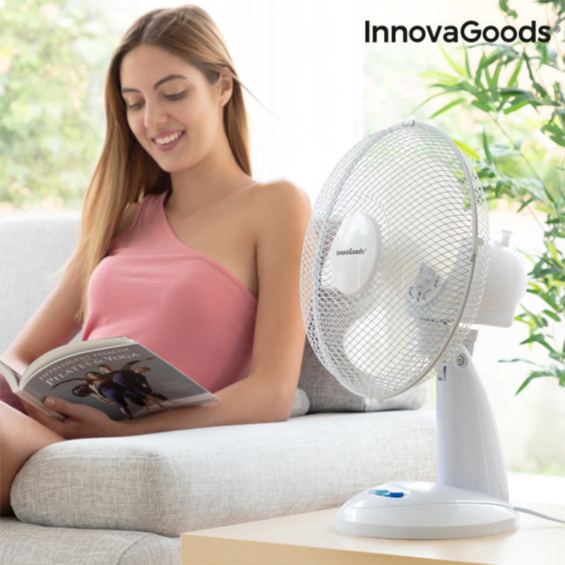 Ventilatore da Tavolo InnovaGoods Ø 30 cm 35W Bianco