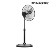 Ventilatore da Terra Oscillante 360° InnovaGoods Ø 30 cm 60W Nero