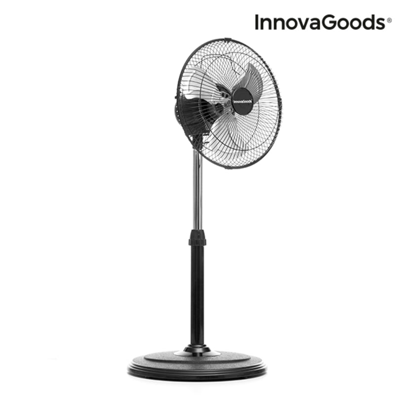 Ventilatore da Terra Oscillante 360° InnovaGoods Ø 30 cm 60W Nero