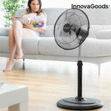 Ventilatore da Terra Oscillante 360° InnovaGoods Ø 30 cm 60W Nero