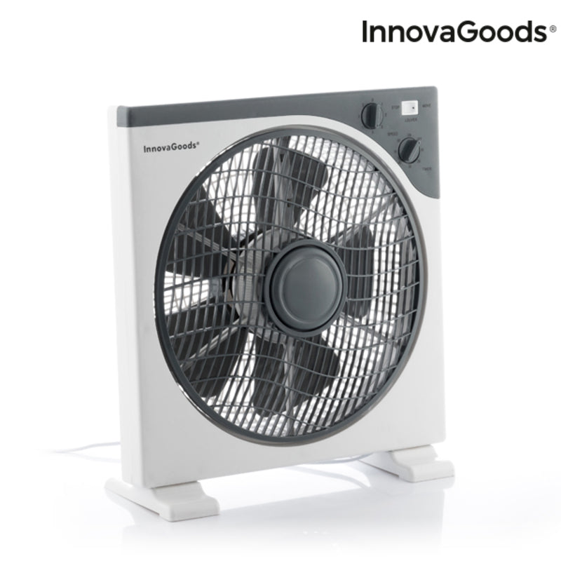 InnovaGoods Box Bodenventilator Ø 30 cm 50 W Weißgrau