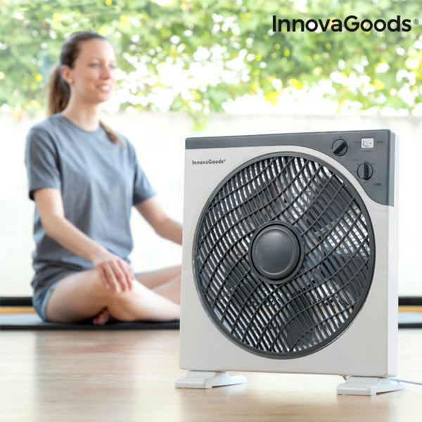 InnovaGoods Box Bodenventilator Ø 30 cm 50 W Weißgrau