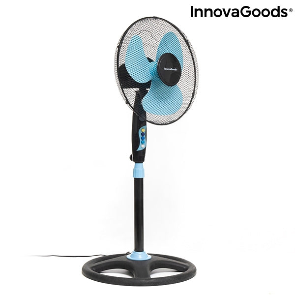 Ventilatore a Piantana InnovaGoods Ø 40 cm 50W Grigio blu