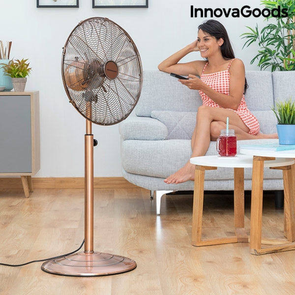 Ventilatore a Piantana Copper Retro InnovaGoods Ø 40 cm 55W