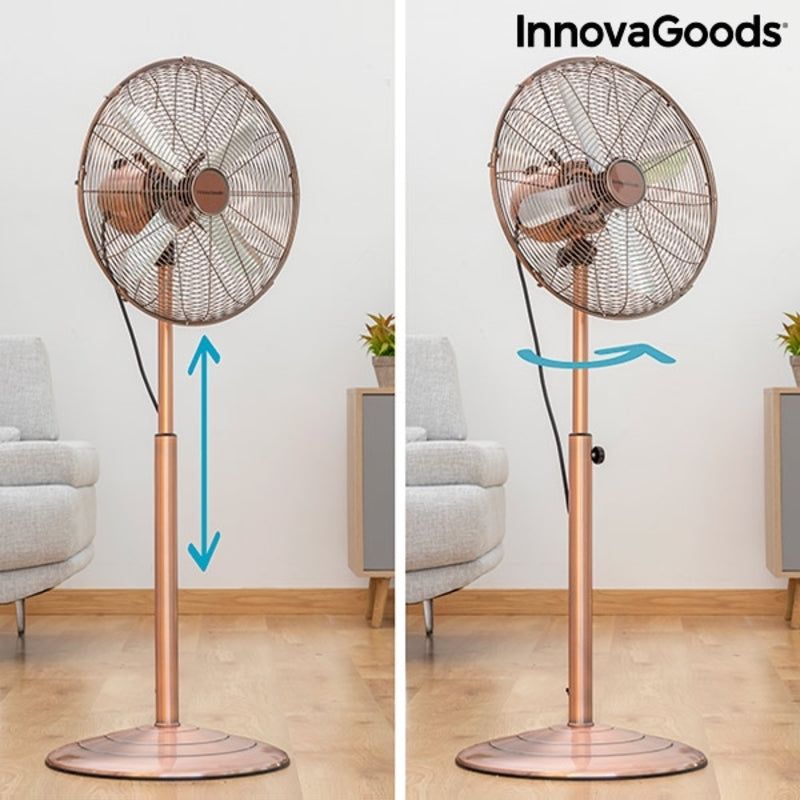 Ventilatore a Piantana Copper Retro InnovaGoods Ø 40 cm 55W