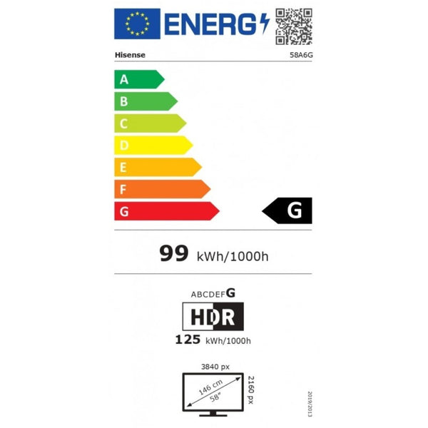 Smart TV Hisense 58A6G 58 "4K Ultra HD DLED WiFi