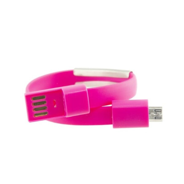 Braccialetto con Cavo Micro USB Contact 23 cm Rosa