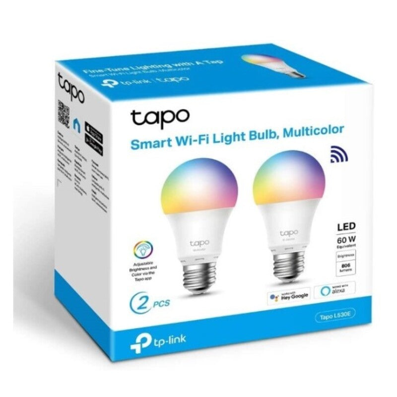 Bombilla LED inteligente TP -Link Tapo L530E Wifi 8.7 W E27 60 W 2500K - 6500K (2 UDS)